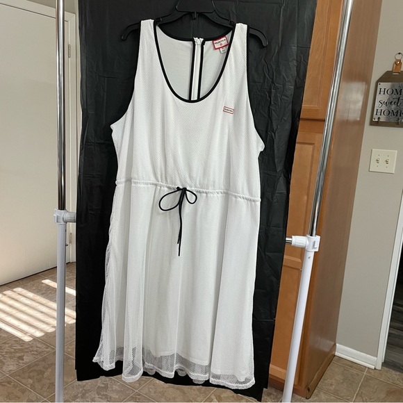 Hunter White Mesh 3X Midi Dress Summer Beach - Picture 1 of 7